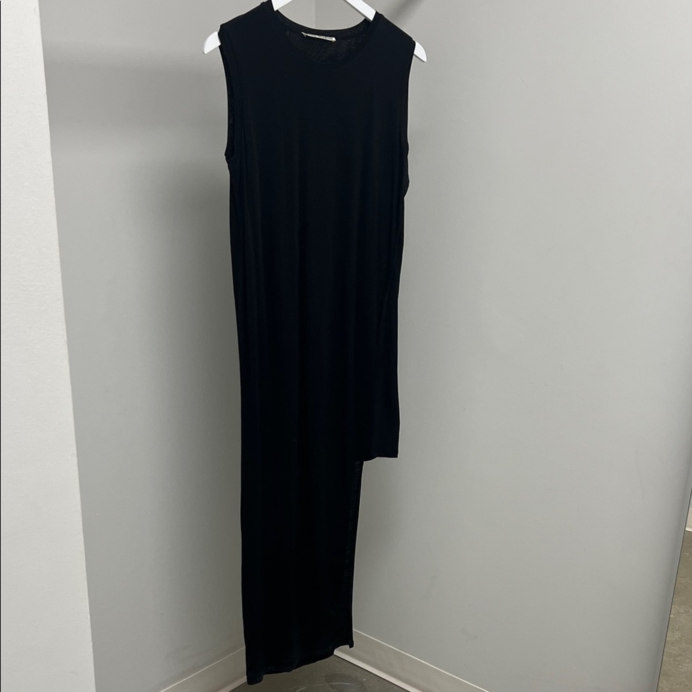 Acne Black Asymmetrical Sleeveless Dress